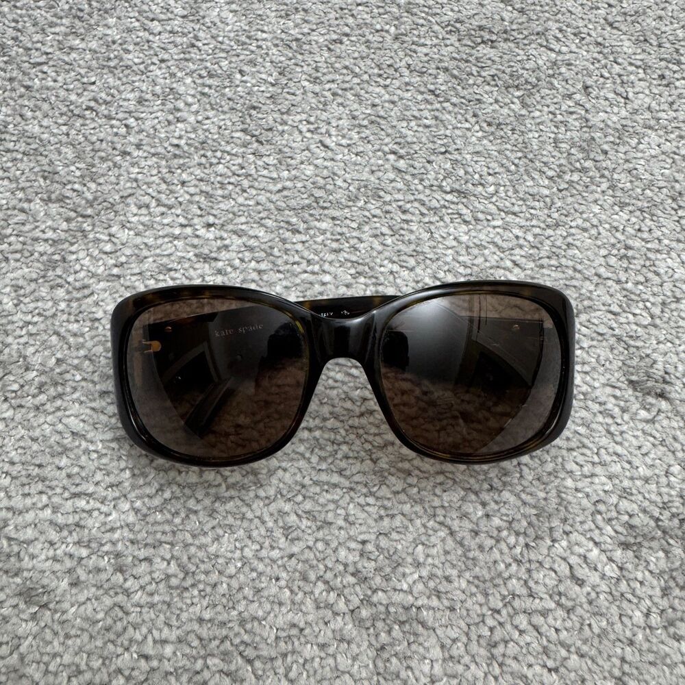 Kate Spade Sunglasses Rhinestone Crystal Hinge Womens Tortoise Shell Made Italy